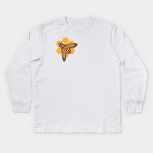 Bee and Honeycomb Kids Long Sleeve T-Shirt